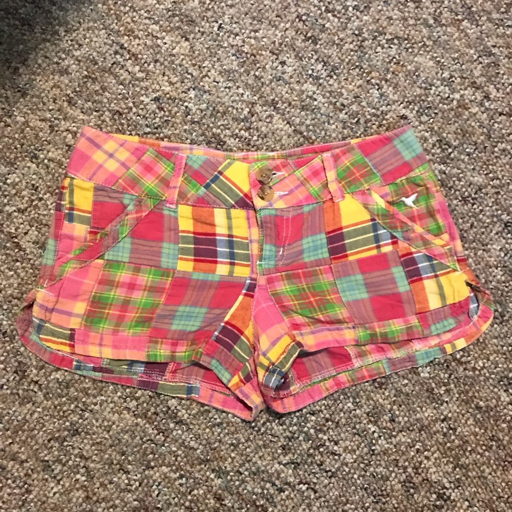 Muliti-color plaid shorts